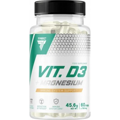 Trec Vitamín D3 s hořčíkem 60 kapslí – Hledejceny.cz