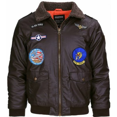 Flight bunda s nášivkami hnědá – Hledejceny.cz