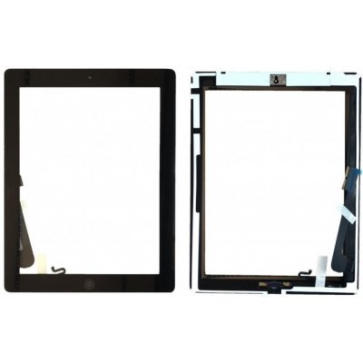 Dotykové sklo s home buttonem a originálním lepením pro Apple iPad 4 černá 8596115558922 – Zbozi.Blesk.cz