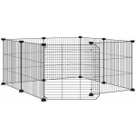 zahrada-XL 8panelová ohrádka pro zvířata s dvířky černá 35 x 35 cm ocel – Hledejceny.cz
