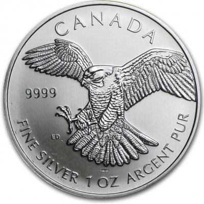 Royal Canadian Mint The Sokol stěhovavý Birds of Prey 1 Oz – Zboží Mobilmania