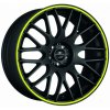 Alu kolo, lité kolo Barracuda Karizzma 10,5x20 5x112 ET25 matt black trim yellow