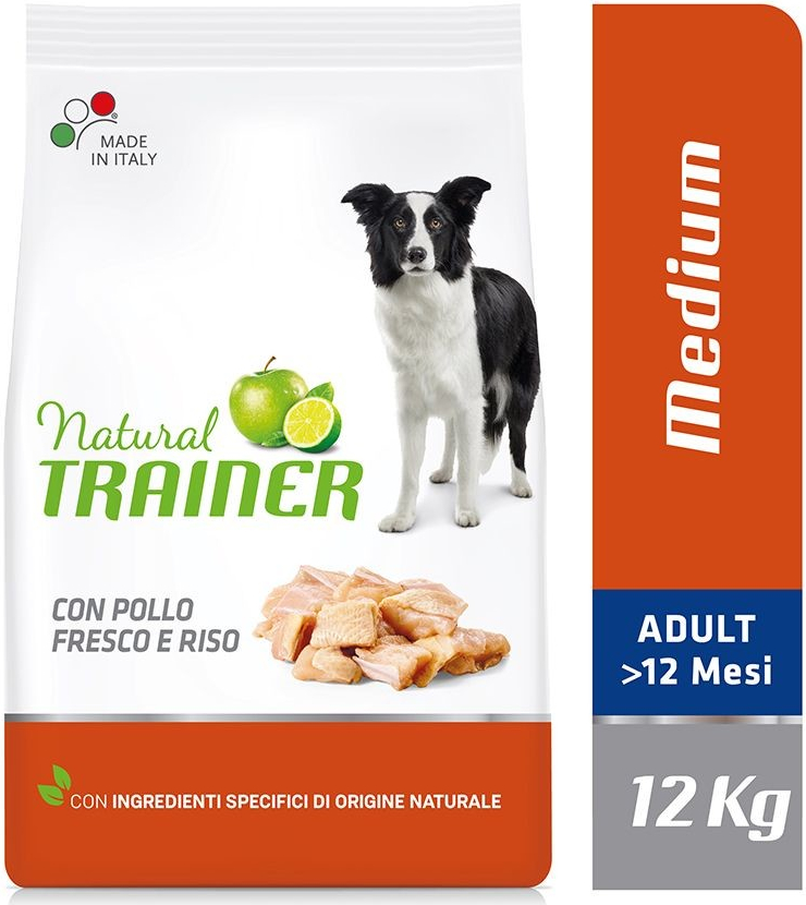 Natural Trainer Medium Adult kuřecí a rýže 12 kg