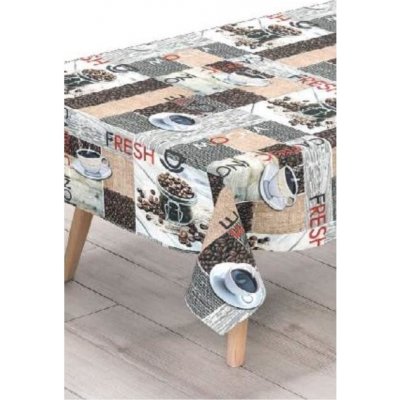 Ubrus PVC 80A, metráž, 20 m x 140 cm, ranní káva, IMPOL TRADE – Zboží Dáma