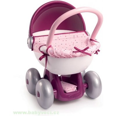 Smoby Hluboký s textilem Violette Baby Nurse violette