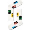 Happy Socks ponožky x Beatles vzor Silhouette Bílé