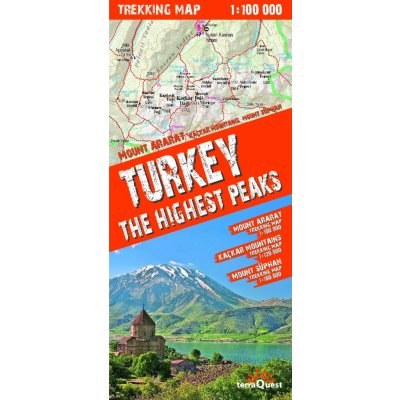 Turecko nejvyšší vrcholy Turkey 1:100t trekkingová mapa TQ