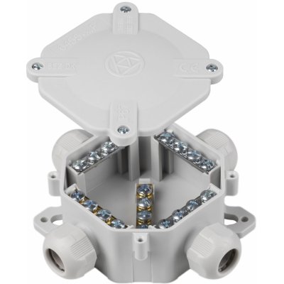 Krabice vodotěsná 6455-11 P/2 IP67 acidurka 5pólová šedá vývodky 16mm SEZ – Zboží Mobilmania