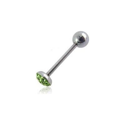 Šperky4U piercing do jazyka s krystaly PJ01013-G