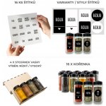 Orion Sada kořenek BLACK 80 ml + 4 ks organizér na kořenky VASKY + sada štítků 16 ks – Zboží Dáma