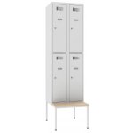 Malow Šatní skříň dělená Sus 322 W s lavičkou P321 W šířka 600 mm – Zboží Mobilmania