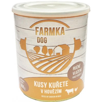 Sokol Falco FARMKA Cat kusy kuřete v hovězím 800 g – Hledejceny.cz