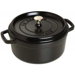 Staub Cocotte hrnec kulatý 22 cm 2,6 l černý