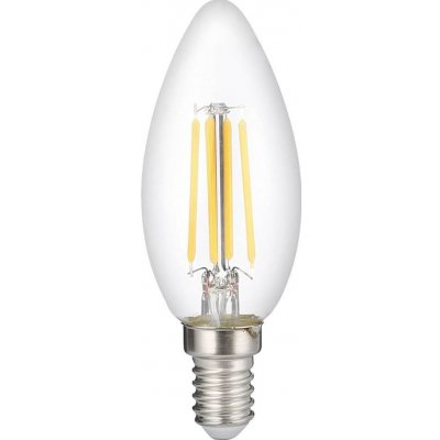Optonica LED CANDLE C35 E14 6W FILAMENT 6W Teplá bílá – Zboží Mobilmania