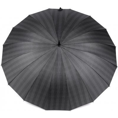 Velký rodinný vystřelovací deštník 4 šedá tmavá káro