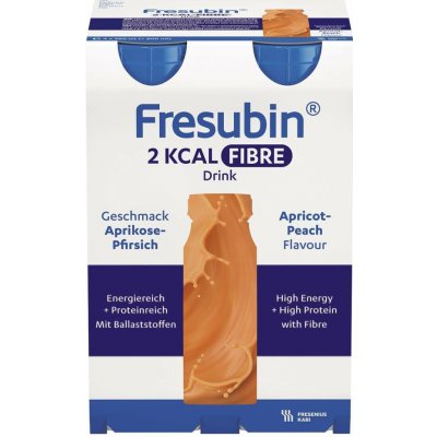 FRESUBIN 2 KCAL FIBRE DRINK PŘÍCHUŤ MERUŇKOVO-BROSKVOVÁ POR SOL 4X200ML – Hledejceny.cz