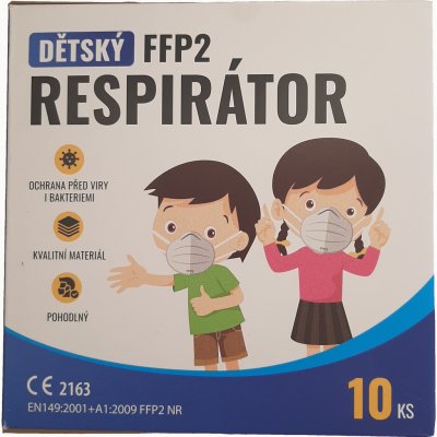 Jiangmen dětský respirátor FFP2 různé barvy 10 ks – Zbozi.Blesk.cz