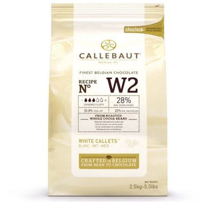 Callebaut W2 28% bílá čokoláda 2,5 kg – Zboží Mobilmania