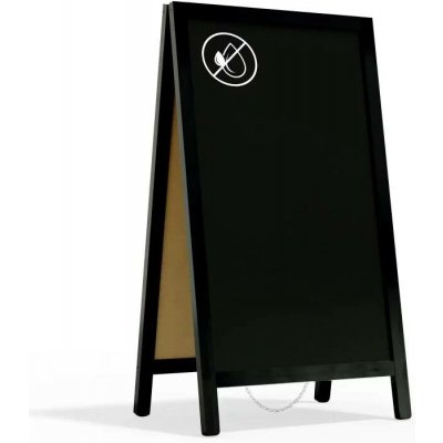 Allboards PK63BK Reklamní v áčko s křídovou tabulí 78 x 44 cm – Sleviste.cz