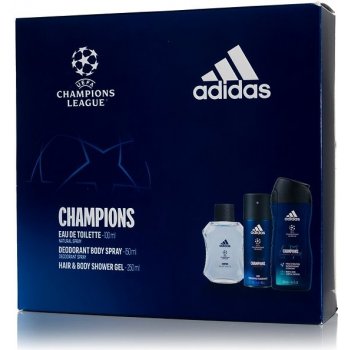 Adidas UEFA Champions League Edition EDT 100 ml + sprchový gel 250 ml + deospray 150 ml dárková sada