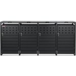 Scorpion elektro s.r.o. Přístřešek na 4 popelnice D14GG4Z antracit – Zboží Mobilmania