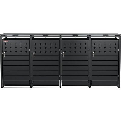 Scorpion elektro s.r.o. Přístřešek na 4 popelnice D14GG4Z antracit – Zboží Mobilmania