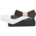 Gaira s kapesníčkem a manžetovými knoflíčky 709054 dřevěný – Zboží Dáma