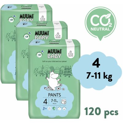 Muumi Baby Pants 4 Maxi 7-11 kg kalhotkové eko 120 ks