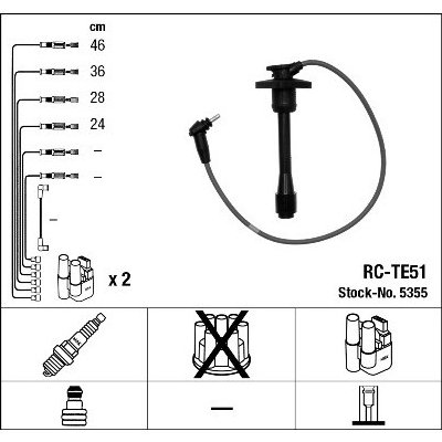 Sada kabelů pro zapalování NGK 5355 – Hledejceny.cz