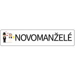 Svatba-eshop Svatební cedulka SPZ Novomanželé se srdíčky - SPZ na svatební auto – Sleviste.cz