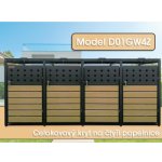 Scorpion elektro s.r.o. D01GW4Z na 4 popelnice antracit/hnědý – Zboží Mobilmania