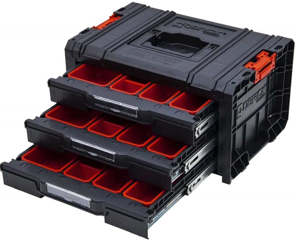 QBrick Box s organizérem Pro Drawer Toolbox Expert 3 zásuvky 450 x 320 x 240 mm P90634