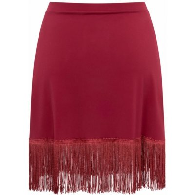 Sukně Rumpf s třásněmi RU3771 vínová – Zboží Mobilmania