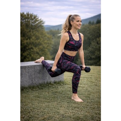 Bazar sportovní set černo šedý vzor – Zboží Mobilmania