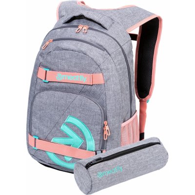 Meatfly Batoh Exile Pink/Grey Heather 24 L – Zboží Mobilmania