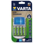 Varta LCD Charger + 4x AA 2600 mAh R2U & 12V & USB 57070201451 – Zboží Mobilmania