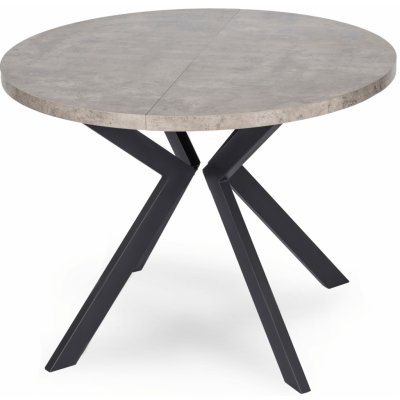 JAKS Kulatý rozkládací stůl 100 250 cm Lukas vzor beton 2/2 – Zboží Dáma