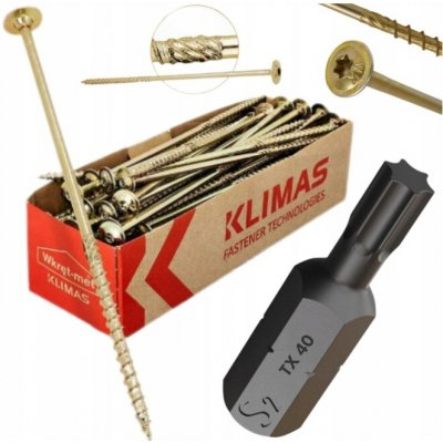 Šrouby do dřeva Klimas WKCP-10200 10 x 200 mm 25 ks talířové torx – Hledejceny.cz