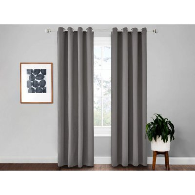 XPOSE® Zatemňovací závěsy HADES (tmavě šedý) - 140x250 cm (2ks) – Zboží Mobilmania