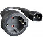 Gembird Power Adapter Cord IEC320 C14 -Schuko, M-F, 15cm, PC-SFC14M-01 – Hledejceny.cz