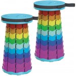 HomeLife Teleskopická stolička SMARTY s LED osvětlením, barevná tyrkysová – Zboží Mobilmania