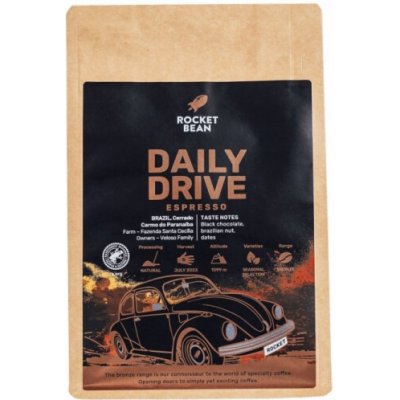 Figa Coffee Rocket Bean Daily Drive Brazil Espresso zrnková 0,2 kg – Hledejceny.cz