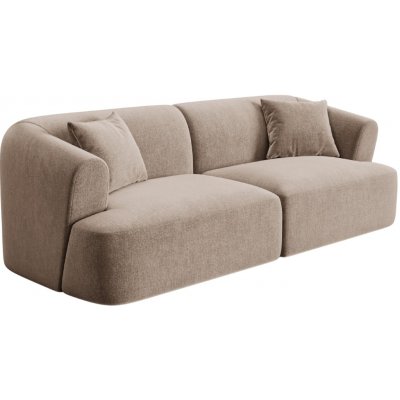 Cosmopolitan Design Béžová sametová trojmístná – Zbozi.Blesk.cz