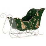Vánoční dekorace zelené kovové sáně se stromky - 35*15*23 cm - Clayre & Eef – Hledejceny.cz