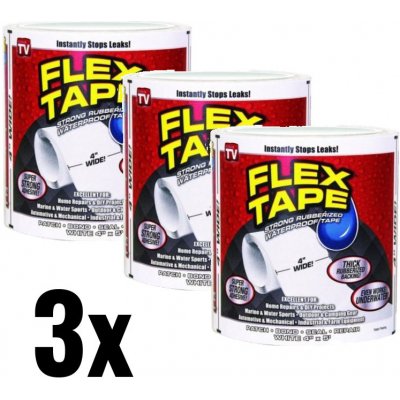 Univerzální a vodotěsná lepící páska - Flex Tape (bílá) 3 kusy = množstevní SLEVA – HobbyKompas.cz