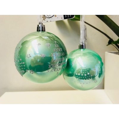 DECORIS 12ks vánoční ozdoby dekorace koule zelené 8cm