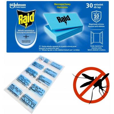 Raid náhradní náplň do elektrického odpařovače, vysoce účinný insekticidní přípravek 30 ks – Hledejceny.cz