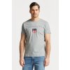 Pánské Tričko Gant SHIELD SS T-SHIRT GREY MELANGE