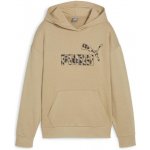 Puma ESSENTIALS+ ANIMAL Hoodie dámská mikina s kapucí béžová – Zboží Dáma