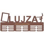 LYMFY Dřevěný věšák na medaile malovaný 55cm fotorámeček a gravír. text přírodní dřevo – Zboží Dáma